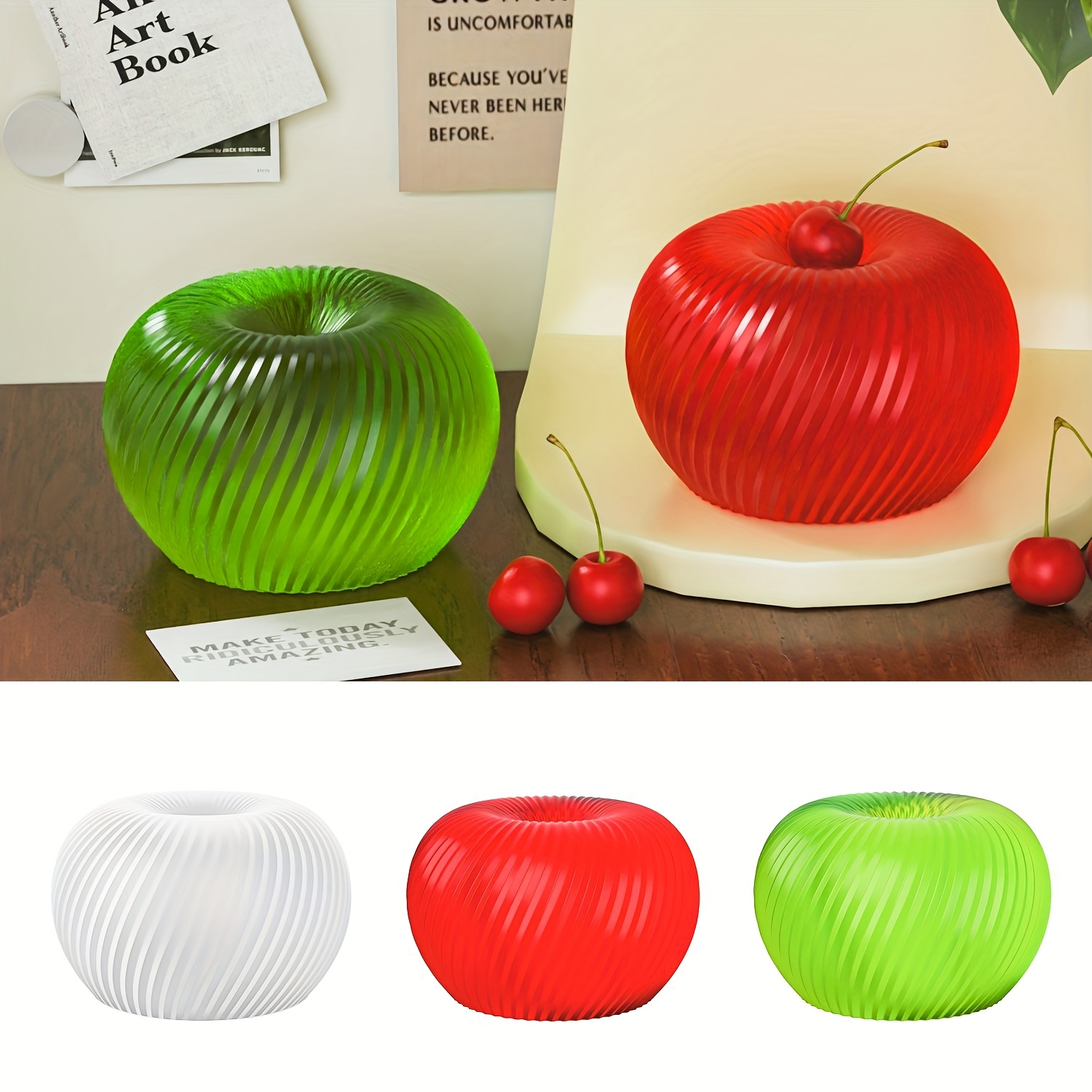 Soap Making Ins - Een trendy rode appelvormige siliconen mal,