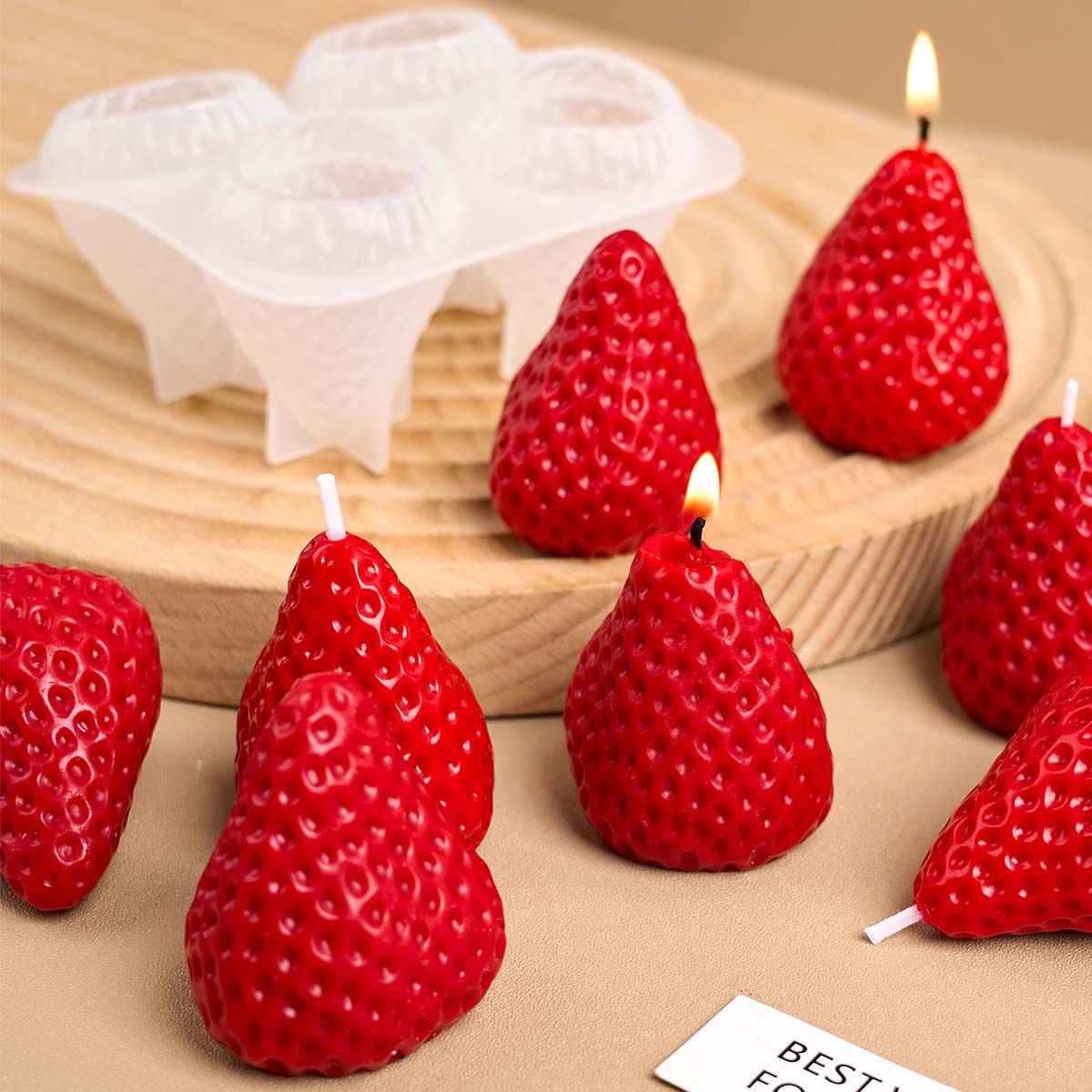 4 stuks Aardbei Siliconen Kaar - Soap Making Gifts recensie en prijs