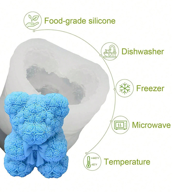 Rose Bow Bear Candle Silicone  - Soap Making Gifts recensie en prijs